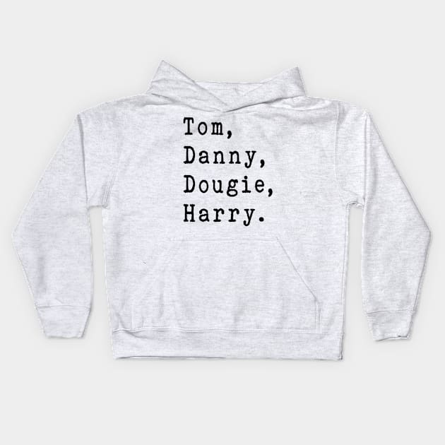 Tom, Danny, Dougie, Harry - Bandmembers McFly black Kids Hoodie by MeowOrNever